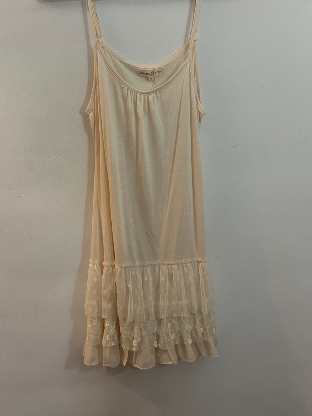 Altar'd State Ivory Adjustable Strap Slip